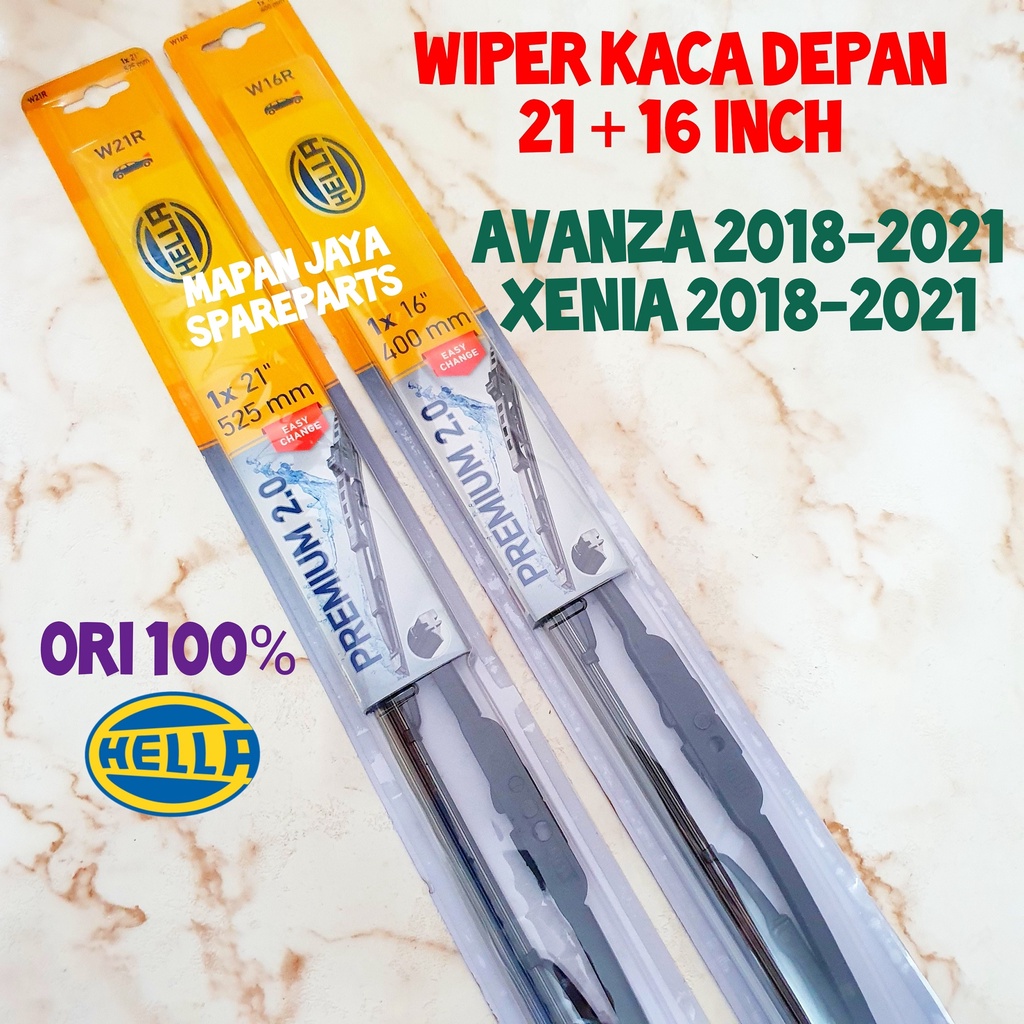 WIPER KACA DEPAN AVANZA XENIA GRAND 2018 2021 HELLA ORIGINAL