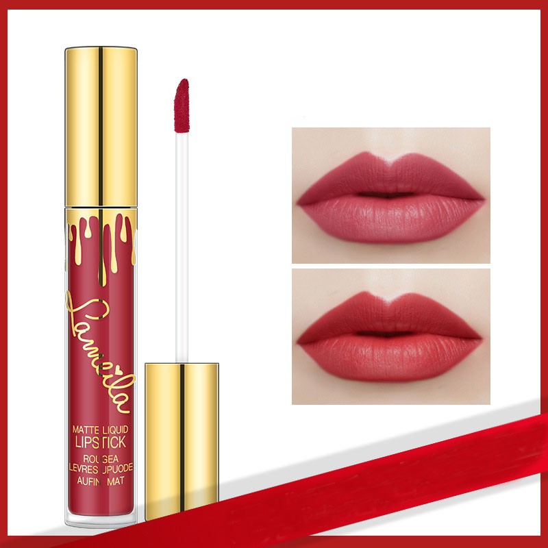 (COD)Lipstik Cair Glamour Select Red Velvet Matte Beludru Krim Bibir Ringan Tahan lama import murah