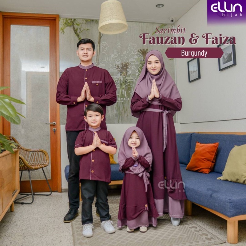 SARIMBIT FAUZAN FAIZA BY ELLIN HIJAB COUPLE LEBARAN