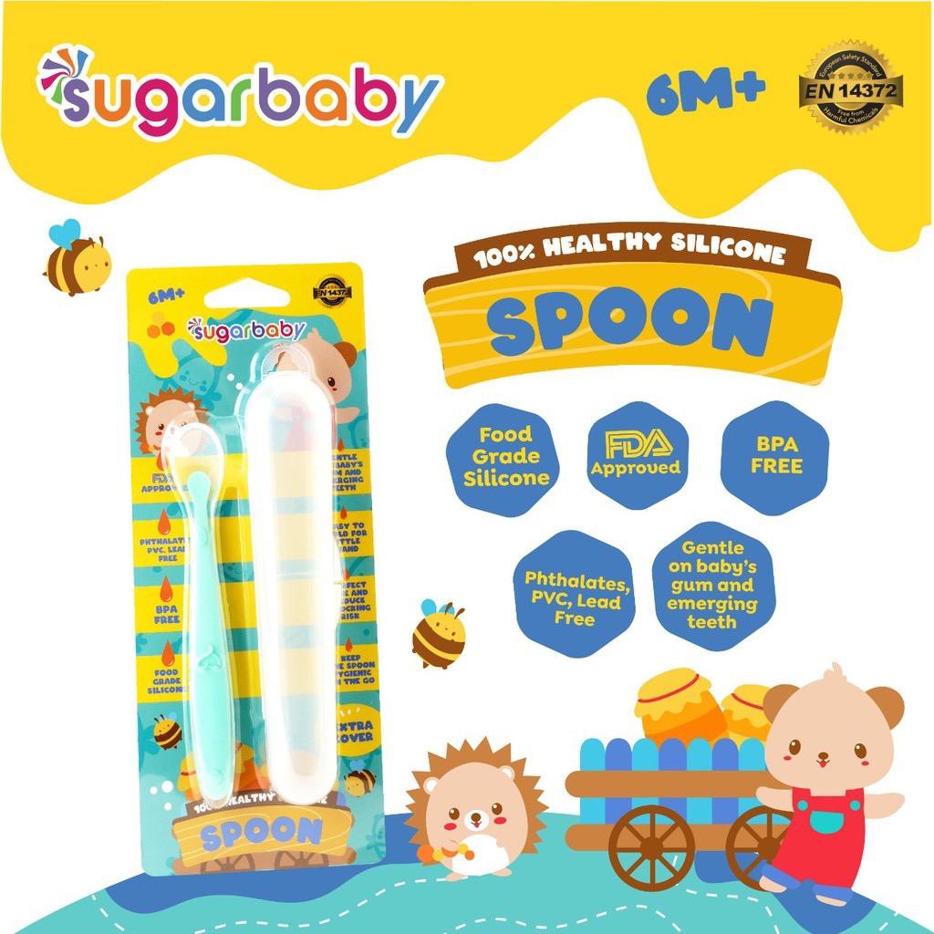 [FREE BUBBLE WRAP] Sugar Baby Silicone Spoon / Sendok Bayi Silikon