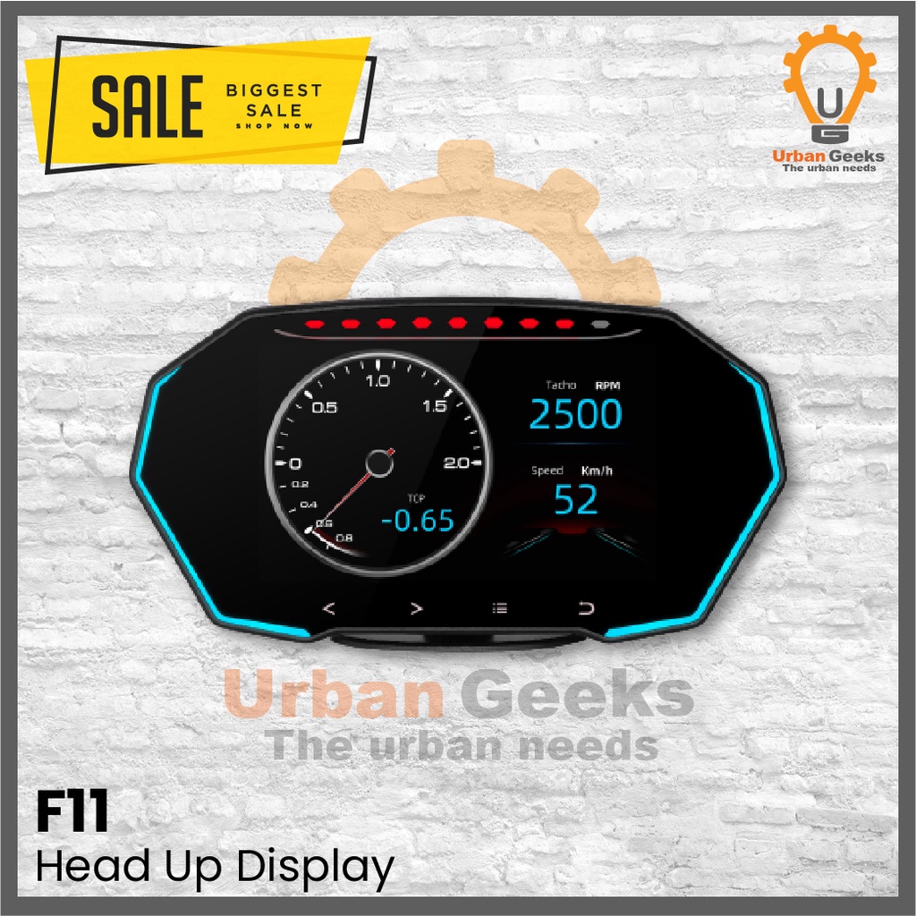 Head Up Display F11 HUD Gauge Speedometer Digital OBD2 GPS system F11