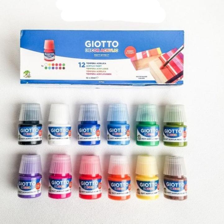 

Update! Cat Akrilik Giotto Decor Acrylic Paint Set 12 Warna 25 ml ORIGiNAL ,.