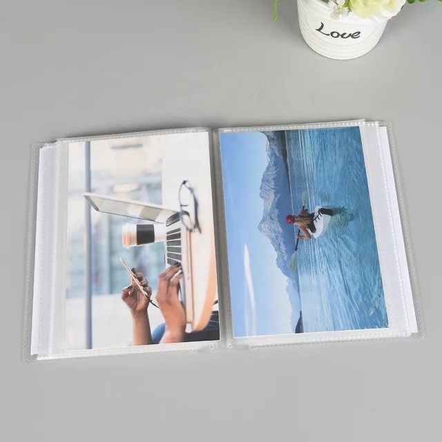 Album Foto 4R Storage Book Buku Binder PVC Transparan Photo Sleeve A6 Bag Type 20 lembar