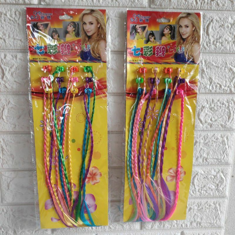 Jepitan rambut warna warni/ Jepitan rambut palsu