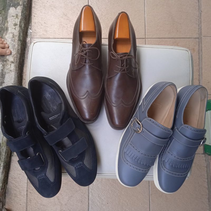 Sepatu Eigner , Christian, Santoni Paket 3 Pasang
