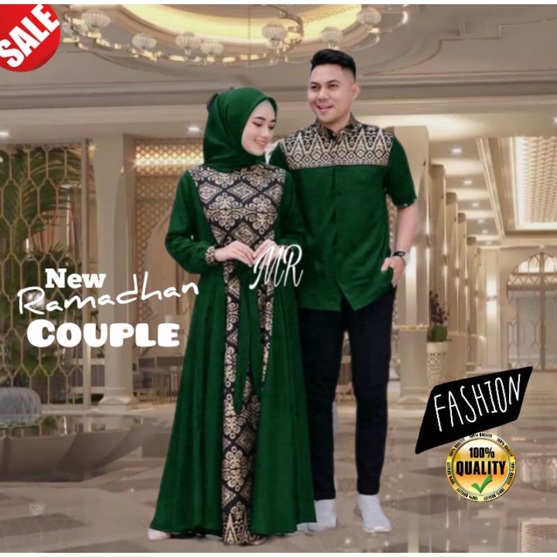 Baju Couple Batik Pasangan Suami Istri Pesta Kondangan Remaja Muslim Undangan Lamaran Kekinian Model