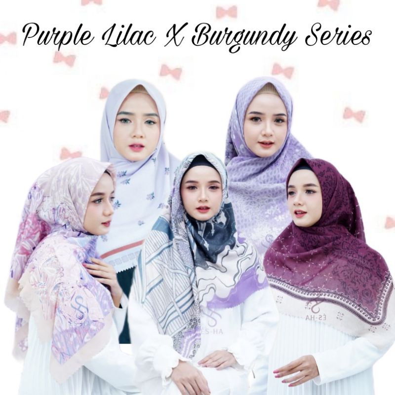 TERBARU SEGIEMPAT DENAY KW PREMIUM/SEGIEMPAT VOAL PREMIUM MOTIF PURPLE LILAC X BURGUNDI X NUTHELLA S