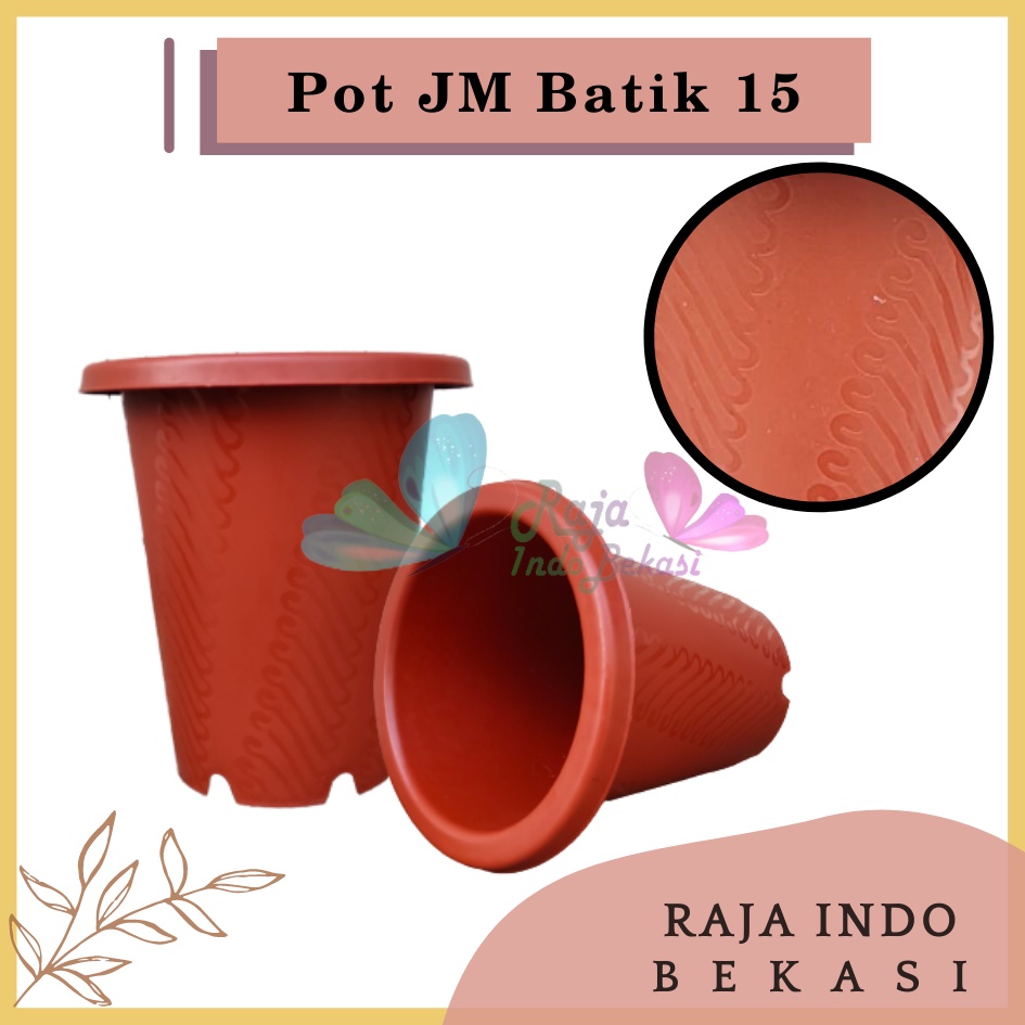 Pot Jm Ruby Batik 15 Putih Coklat Merah Bata Terraccota Terakota Pot Astor Pot Bunga Bulat Tinggi Mirip Pot Yogap 10 15  17 18 19 Tebal Murah