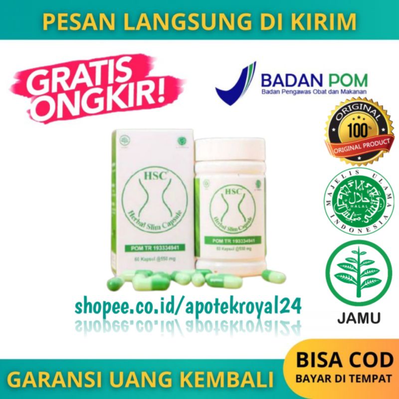 HSC PELANGSING BADAN OBAT HSC ASLI 100% ORIGINAL SUPLEMEN DIET AMPUH ALAMI