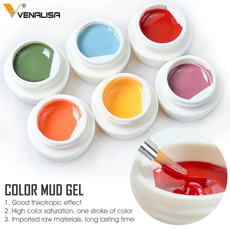 V51-V80 VENALISA MUD PAINTING GEL NUDE /GEL LINER UV GEL POLISH 5ML/ GEL PAINTING 5ML