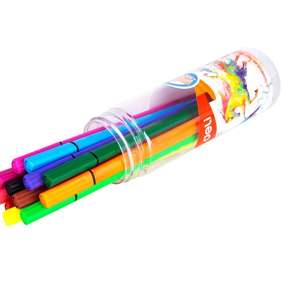 

*TERLARIS* ➡ Deli Spidol Warna Felt Pen Washable 1.0mm 12C 8 170mm Non toksik Non toxic EC10506 ぐ Te
