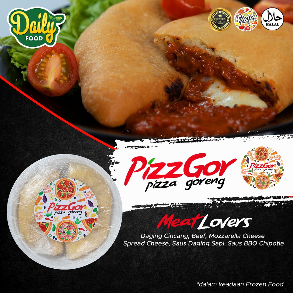 

PIZZA GORENG DENGAN MOZZARELLA DAN SPREAD CHEESE PIZZGOR PIZGOR | DAILY FROZEN FOOD