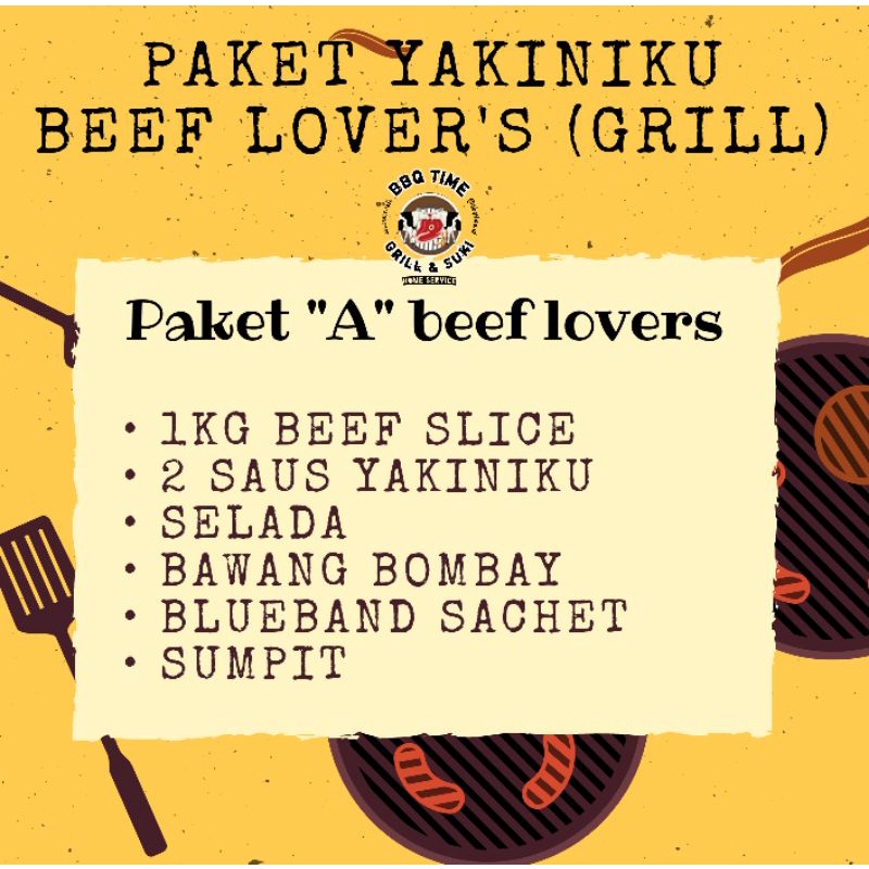 

Paket yakiniku beef lovers (grill)