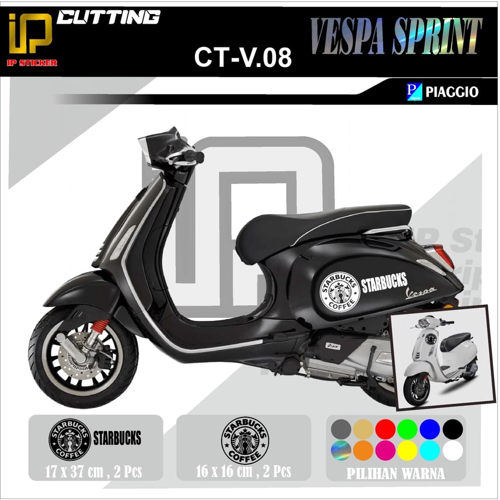 VESPA SPRINT sticker cutting VESPA SPRINT motor PIAGGIO motor sticker variasi Racing.CT-V.08(cod)