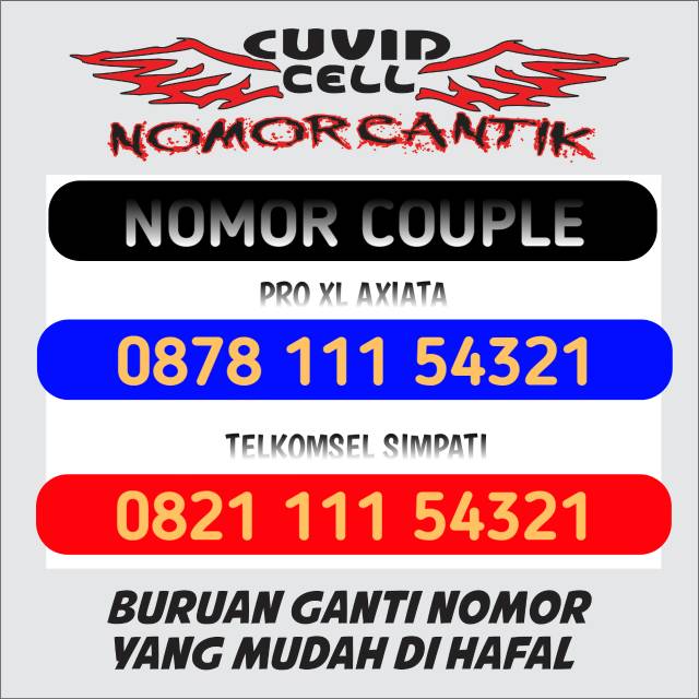 Nomor cantik couple full pro XL dan Simpati