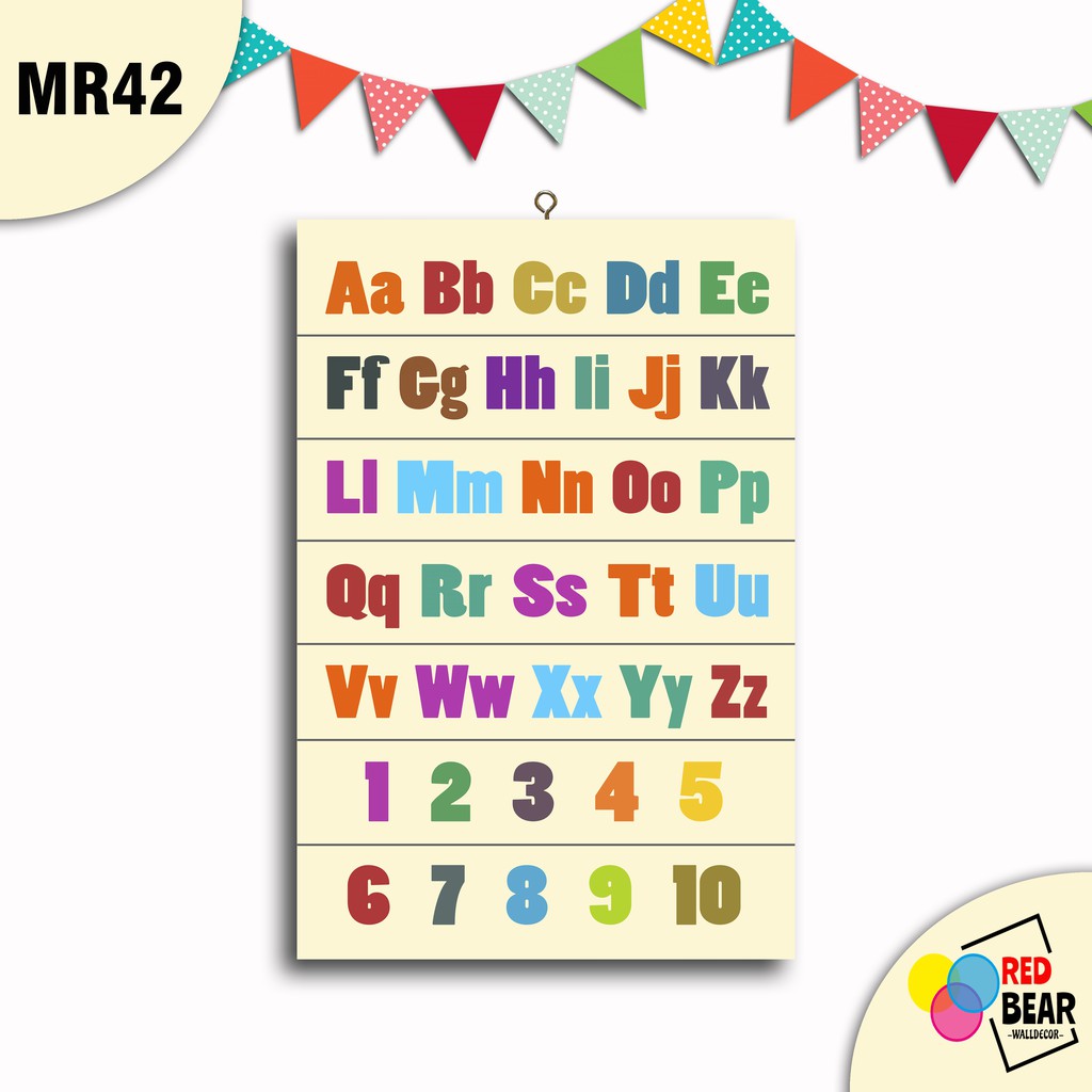Walldecor Alfabet / Pajangan Dinding / Pajangan / Hiasan Dinding - MR42