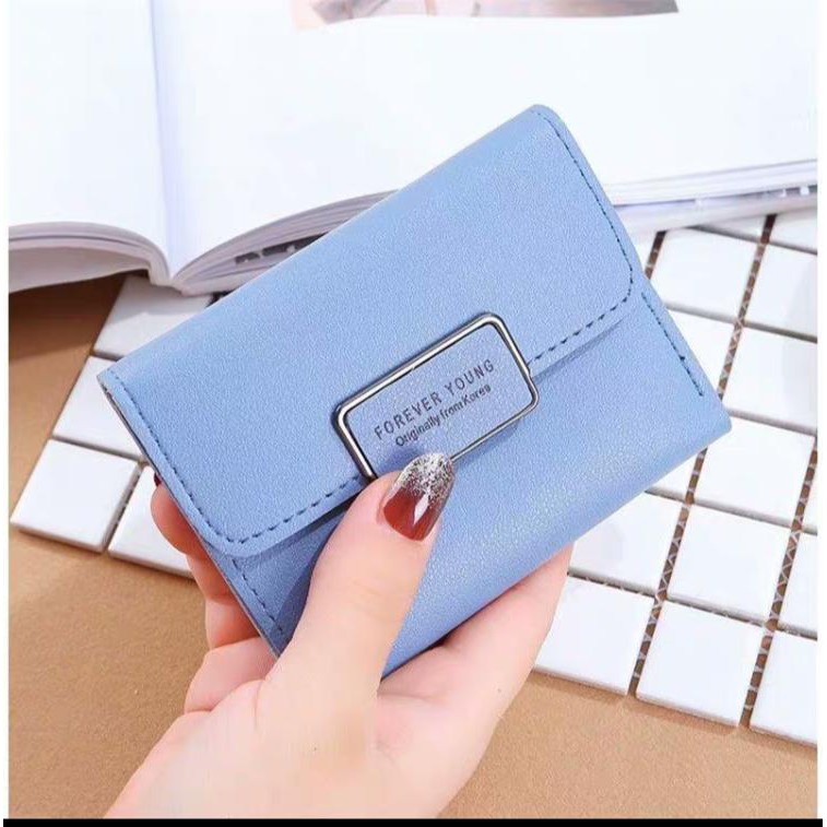 Dompet Wanita Lipat Import Pendek Simpel Branded Kartu Premium Korea Style Forever Youth Wallet Cewek Fashion Murah Grosir COD TOKO92