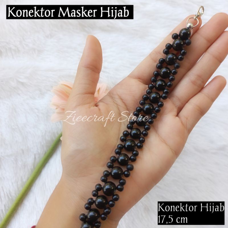 Konektor Masker Hijab/Konektor Masker Mutiara Simple