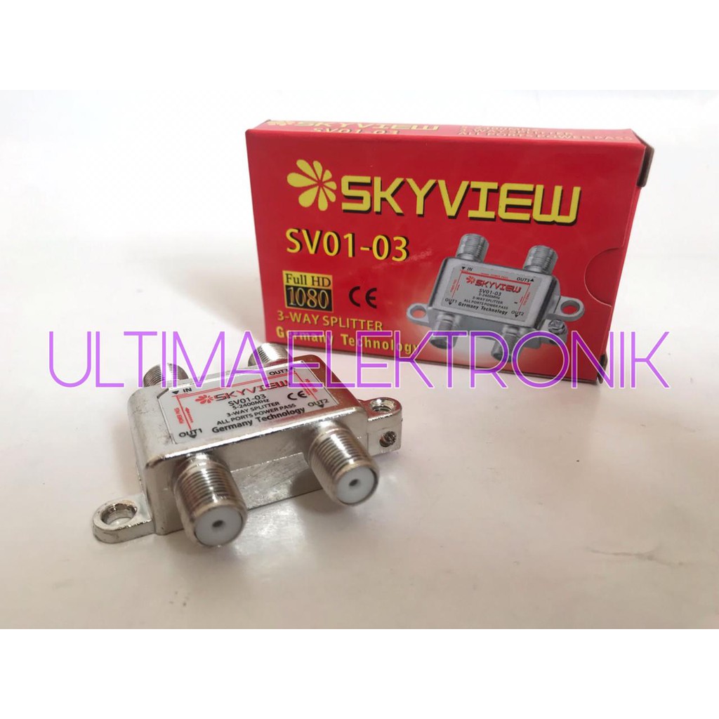 Splitter Skyview 3x1 All Power Pass 5-2400MHZ 3 Ways