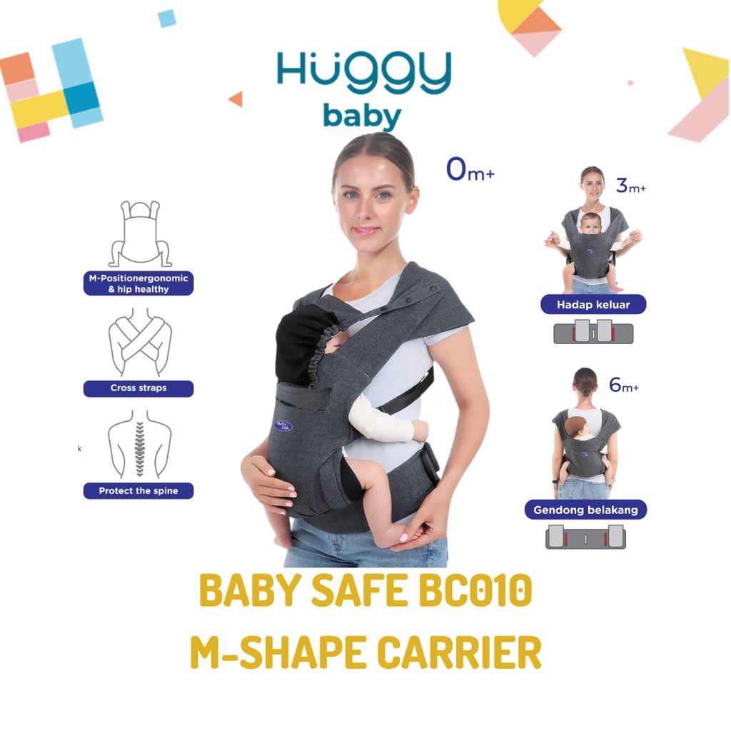 Baby Safe BC010 M-Shaped Carrier | Gendongan Bayi