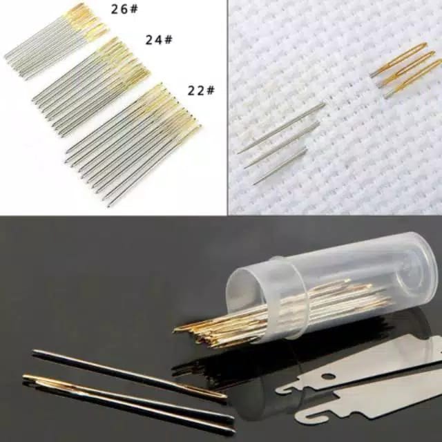 Jarum Strimin / Jarum Jahit / Jarum Sulam / Tapestry Needle 30pcs Set