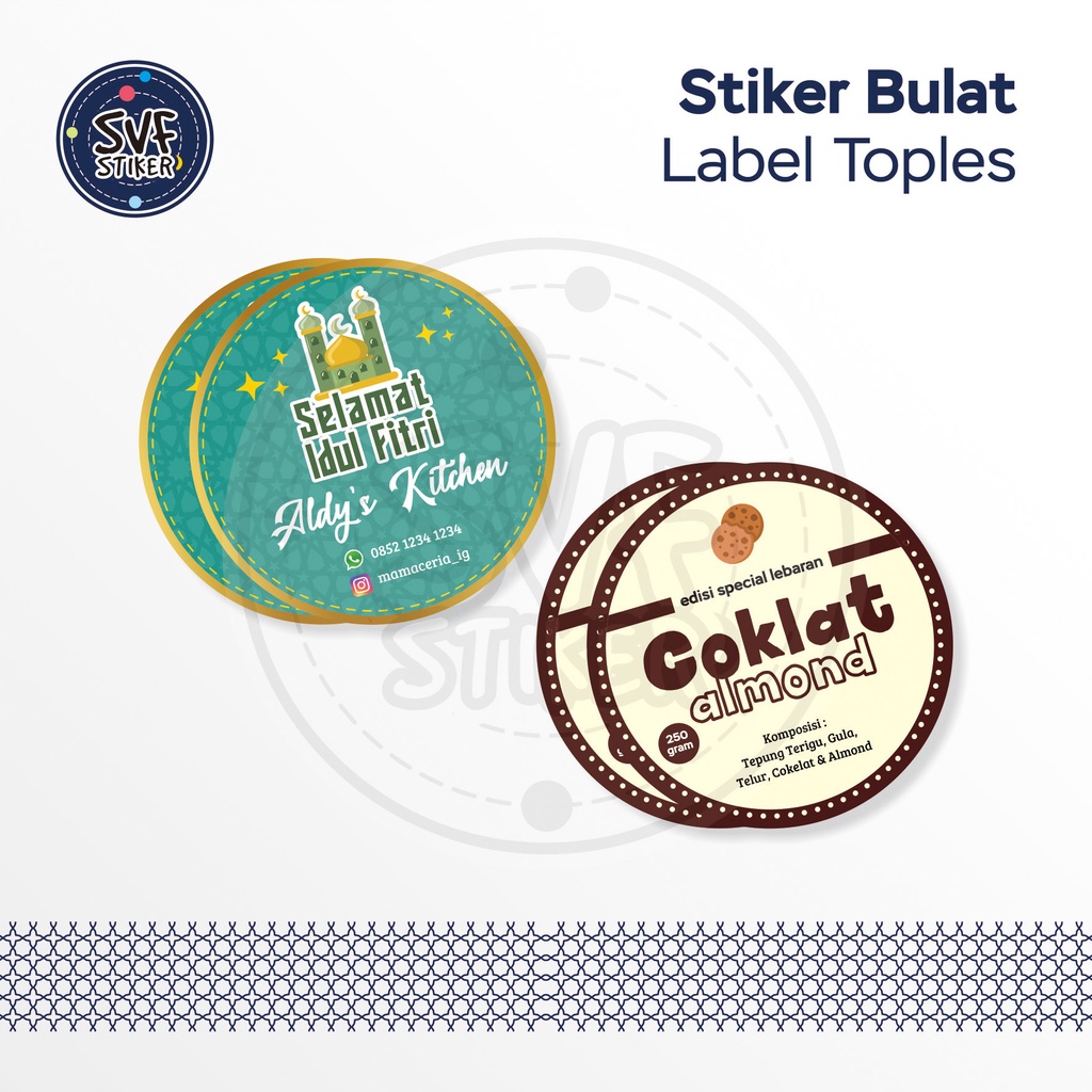 

Stiker Label Toples Kue / Cookies / Kue kering edisi Lebaran / Idul Fitri