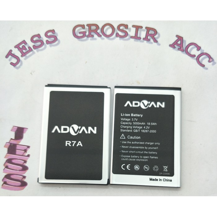 Baterai Battery ADVAN HAMMER R7A Double Power IC Protection 5000Mah - Hitam