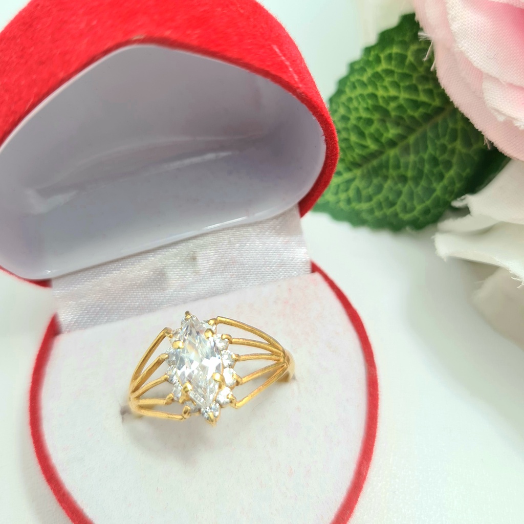 Cincin Emas Muda Lady Day Putih 2 Gram