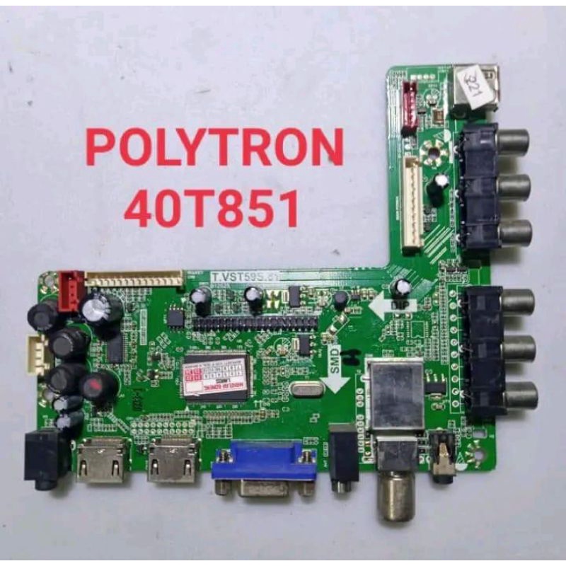 MB - MAINBOARD - MOTHERBOARD -MESIN TV POLYTRON PLD40T851 - 40T851