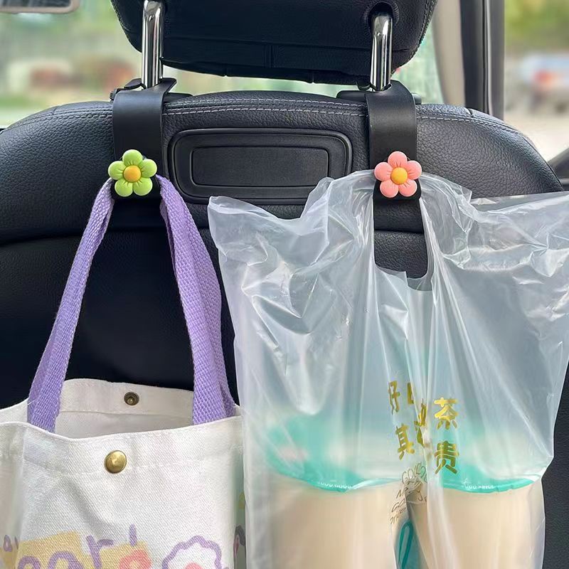 Kait Penggantung Barang Motif Kartun Bunga Untuk Belakang Jok Mobil