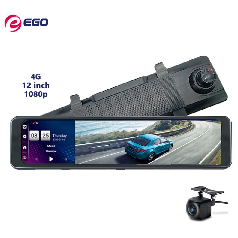 EGO Mirror Car Dash Cam Camera ADAS GPS WIFI DVR Kamera Mobil Dashcam