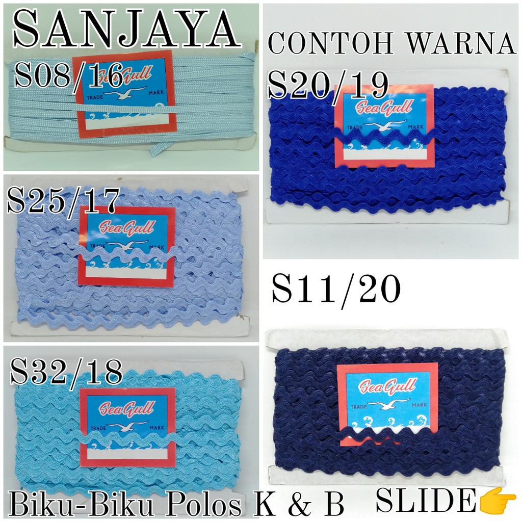 BIKU BIKU / TALI CHOKER / PITA CHOKER / RENDA ZAG ZAG / PITA ZIG ZAG / MISC BIKU POLOS BESAR &amp; KECIL