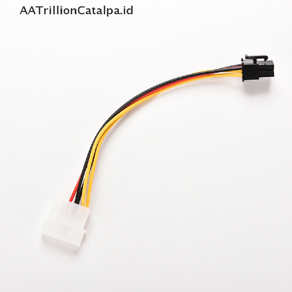 Aatrillioncatalpa PCI-E Kabel Adapter Konektor Power Kartu Grafis 4-Pin Ke 6-Pin