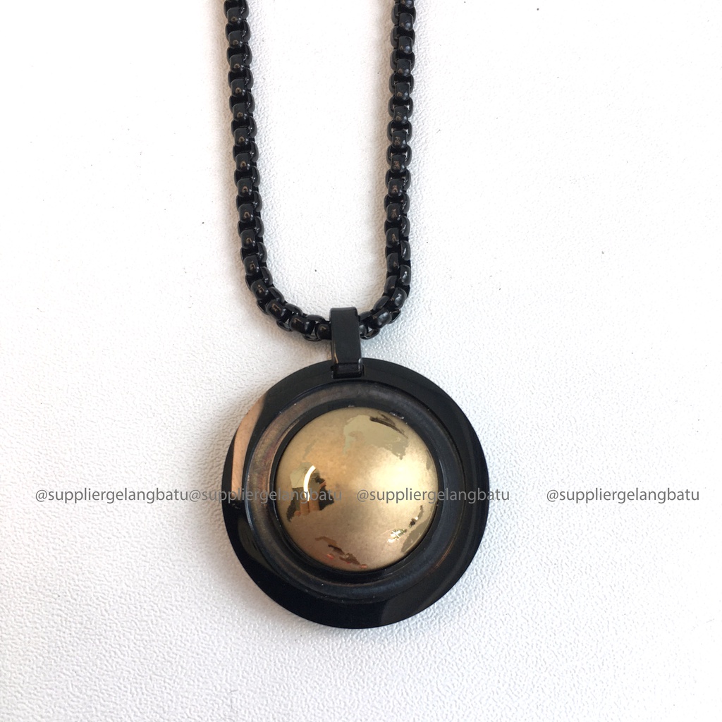 KALUNG KESEHATAN quantum Pendant BLACK GLOBE GERMANIUM bersertifikat