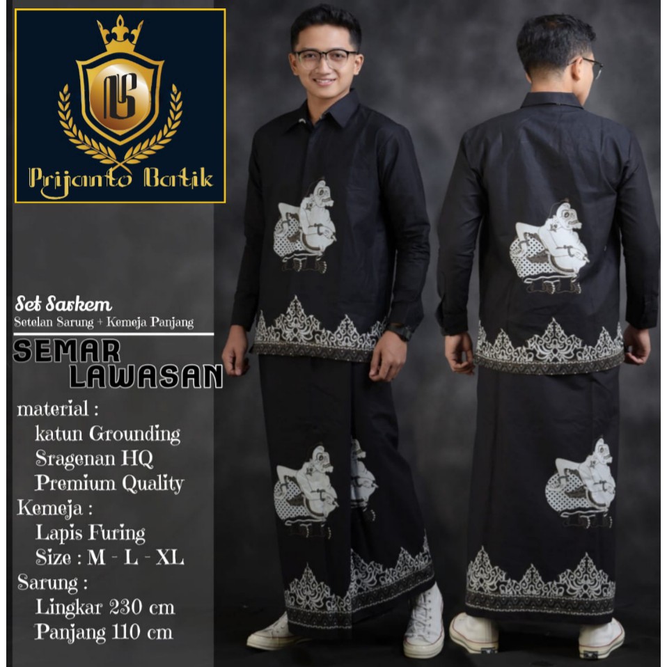 SEMAR LAWASAN PRIJANTO SETELAN SARUNG KEMEJA BATIK SOLO LENGAN PANJANG LAPIS FURING FAWWAZ DWIPO PARI COKLAT MERAK PUSPITA SUKET SEGORO TANAKA PINAYUNG BIRU GONDROWARU SWIWI BATIK SOLO AMANAH BATIKSOLOAMANAH TIRTO UTOMO TRUNTUM BYANTARA SAPTHA BAYUSUTA