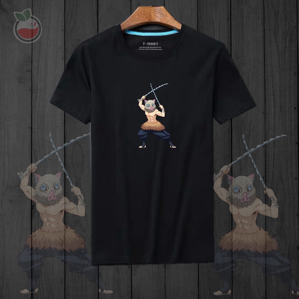 Kaos Tshirt  Pria Demon Slayer Tanjiro kimetsu no yaiba Baju Distro Basic Kasual