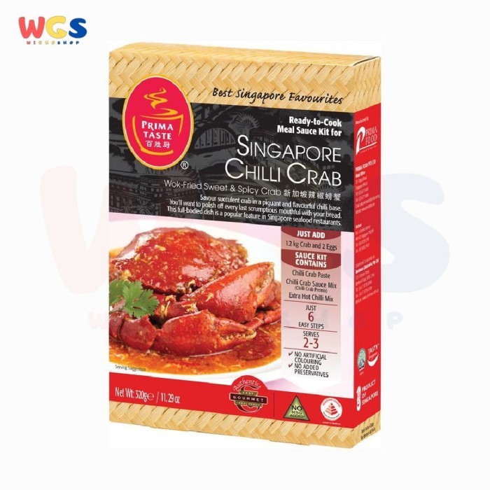 

Ready- Prima Taste Sauce Kit Singapore Chilli Crab 320 Gr - Saus Kepiting