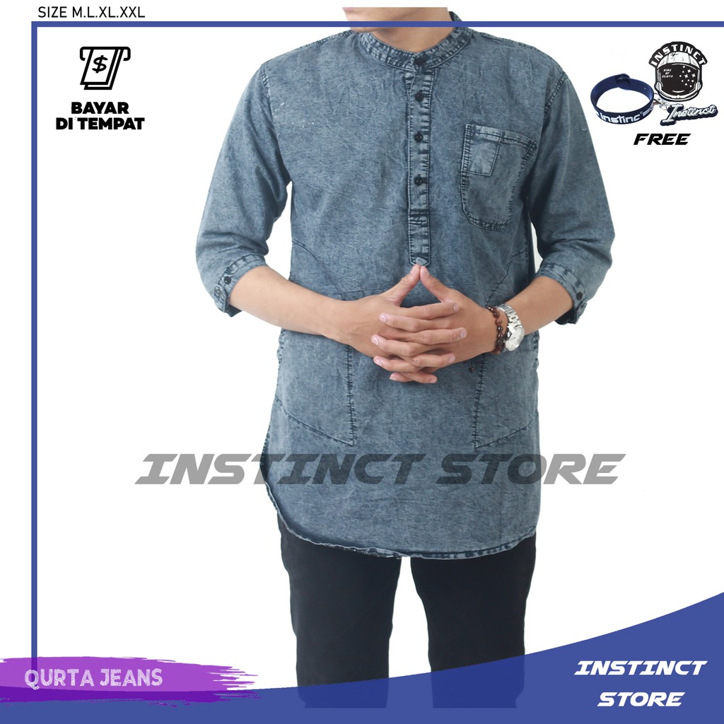 M-L-XL-XXL BAJU KOKO / BAJU MUSLIM / KURTA JEANS KEREN