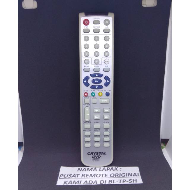 REMOTE REMOT DVD CRYSTAL G SERIES ORIGINAL ASLI