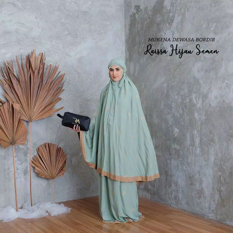 Mukena Dewasa Raisa Jumbo Rayon Bordir