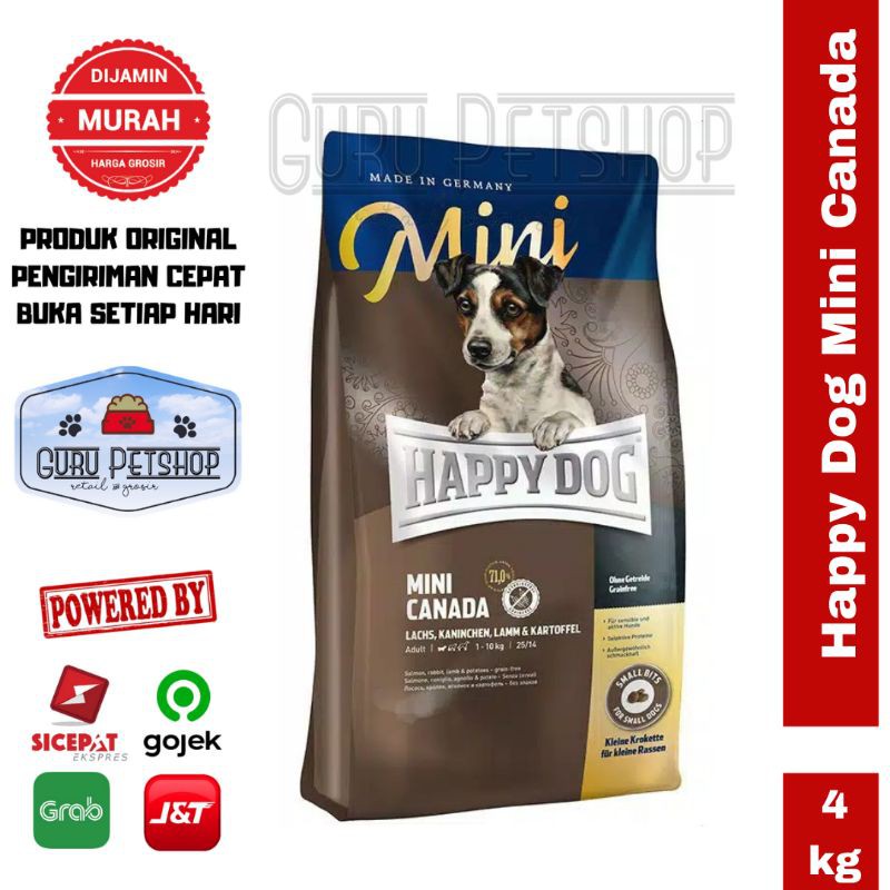 Happy Dog Mini Canada 4kg Freshpack / Makanan Anjing / Dog Food Grainfree