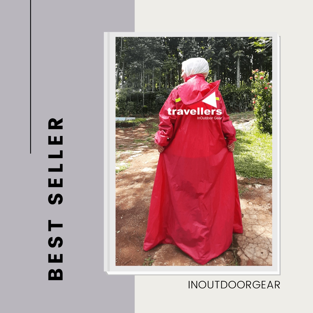 Jas Hujan Wanita Muslimah Model Gamis bisa dipakai pria cod