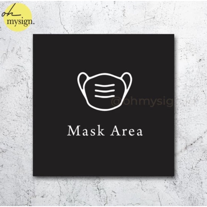 Sign Wajib Masker sign Akrilik | Acrylic Sign Modern