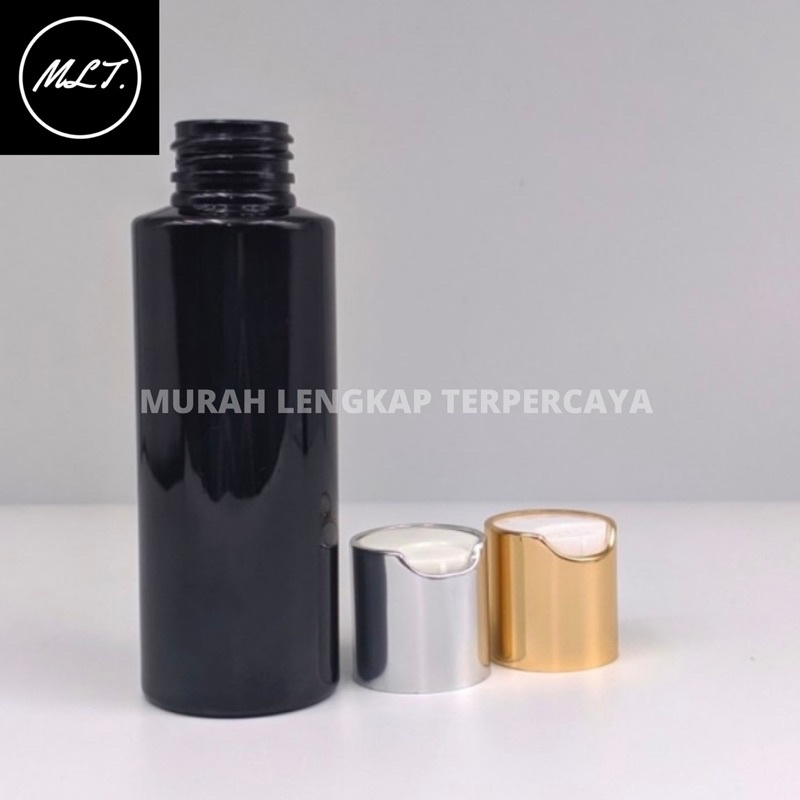 BOTOL PRESSTOP 100ML RF HITAM / BOTOL 100ML PRESSTOP GOLD DAN SILVER RF 100ML HITAM