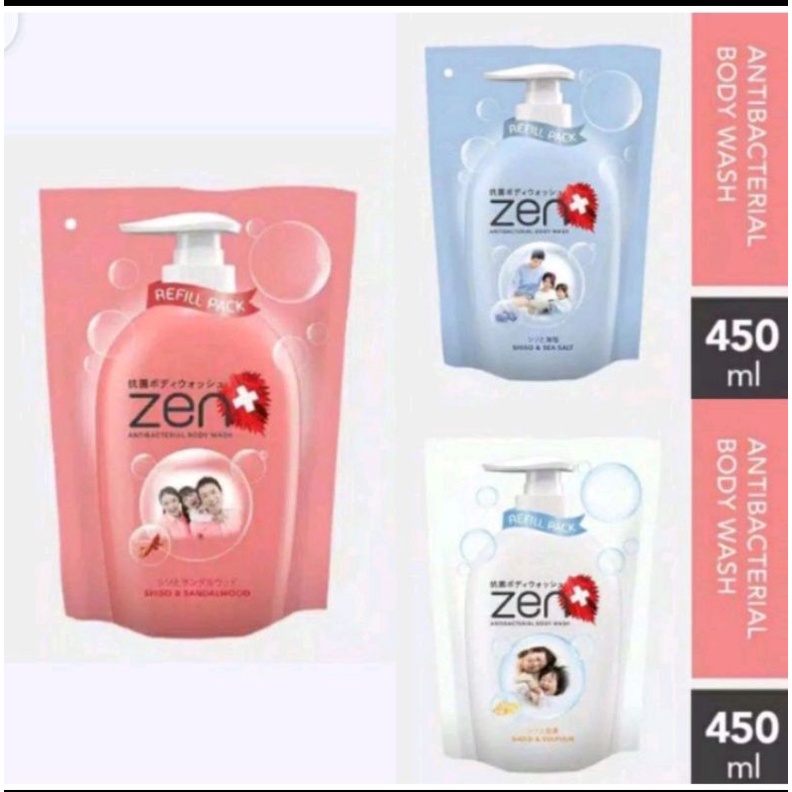 Jual Zen Antibacterial Body Wash Japanese red Shiso 450ml/400 ml