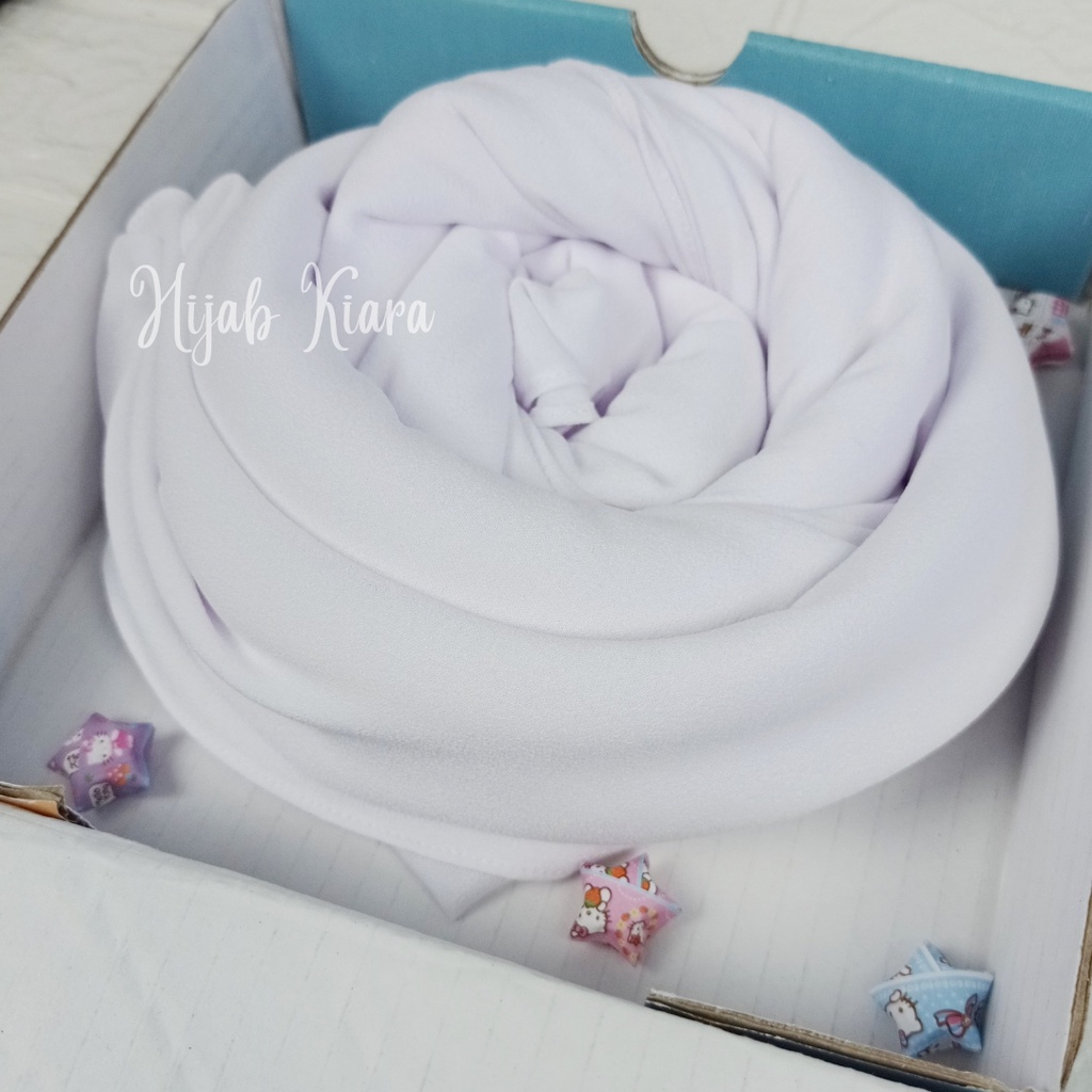 Pashmina Jumbo | Pashmina Syari | Pasmina Jumbo Syari 200x100 | Pashmina Diamond-Putih