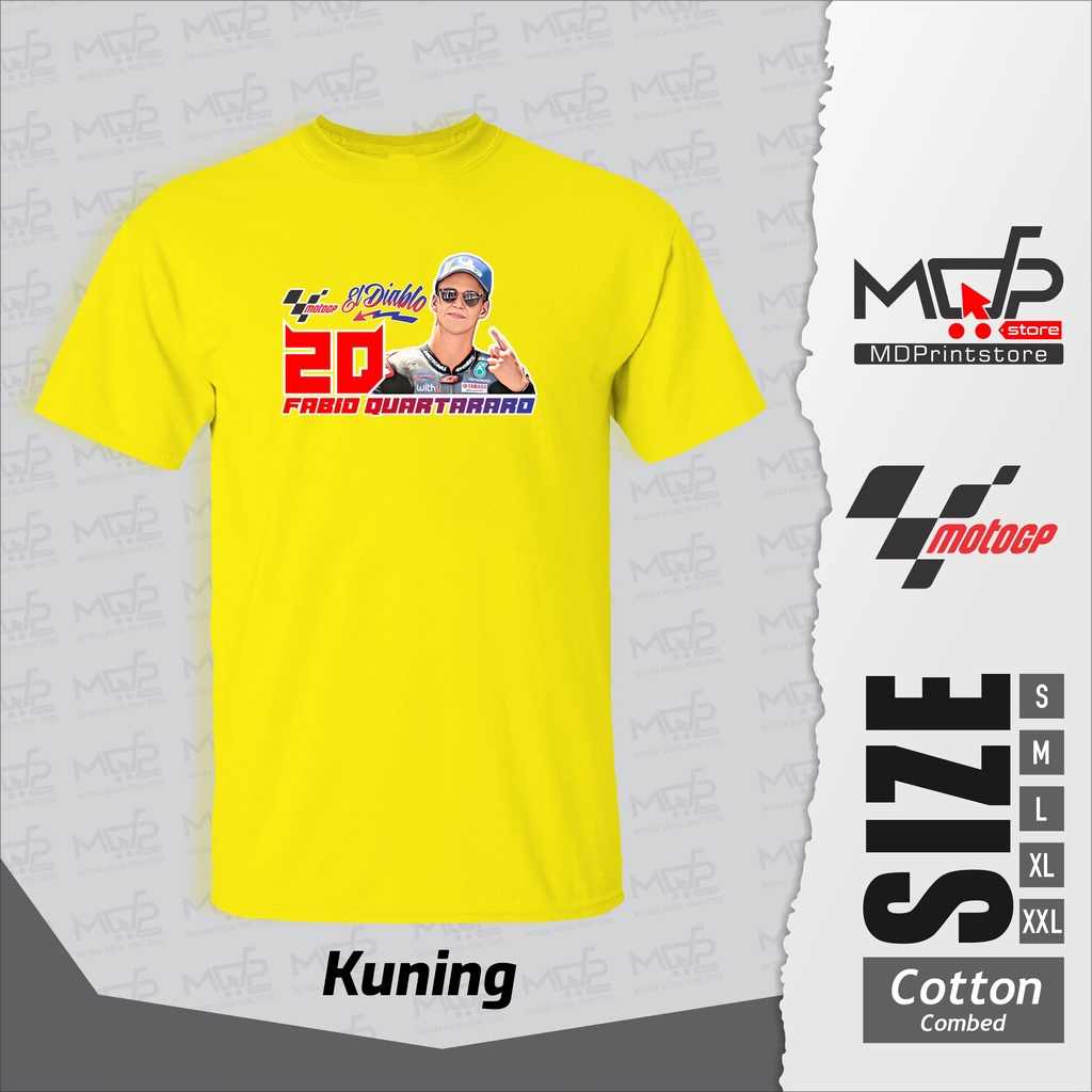 KAOS FABIO QUARTARARO 20 MANDALIKA SIRKUIT BAJU MOTOGP OTOMOTIF MDPRINTSTORE