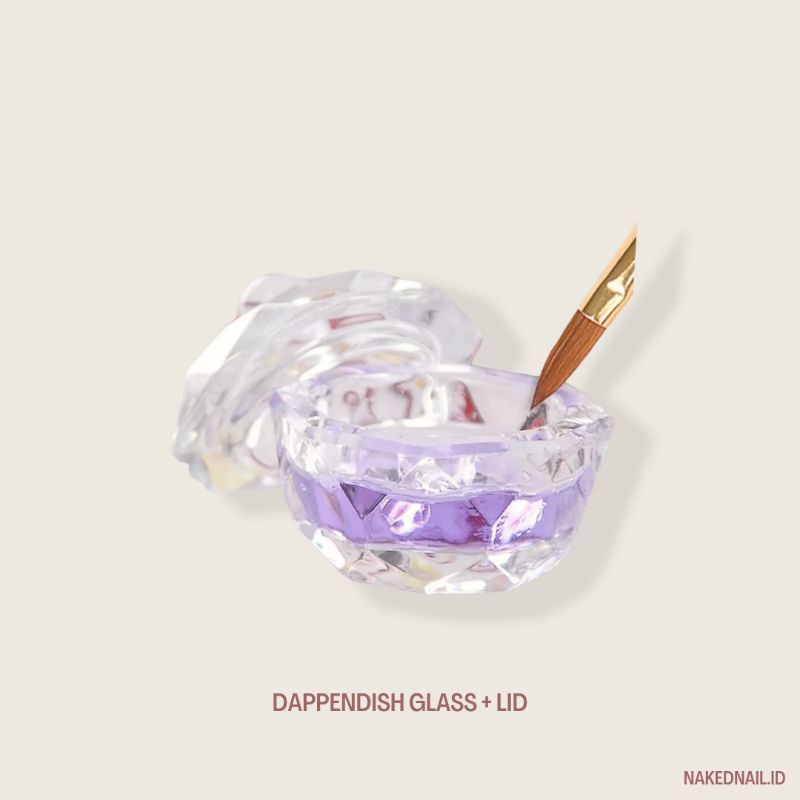 Dappen dish glass dengan tutup tempat akrilik liquid tempat monomer dappen dish glass with lid