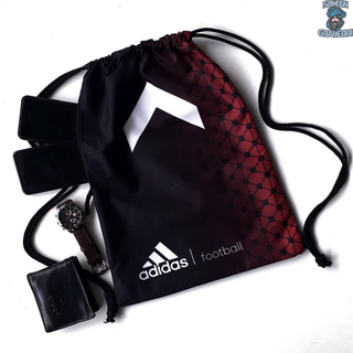 Tas Serut Futsal Bola Gymsack Stringbag String Bag Tas Olahraga Adidass Jaring Merah