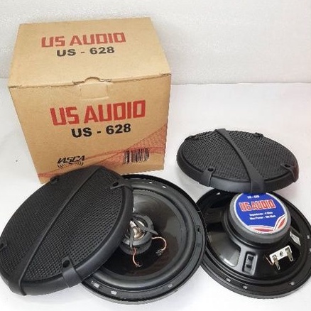 Speaker pintu mobil USAUDIO US628 US 628 2PCS plus tutup 6 inch US Audio